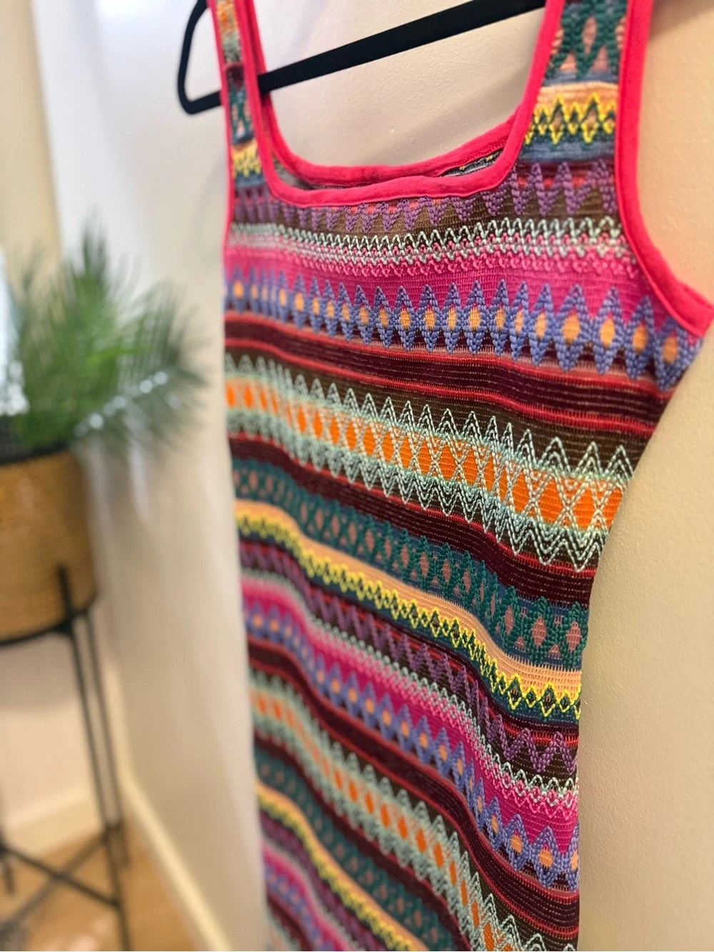 Vibrant Multicolor Knit Bodycon Dress -- Brand new, never worn